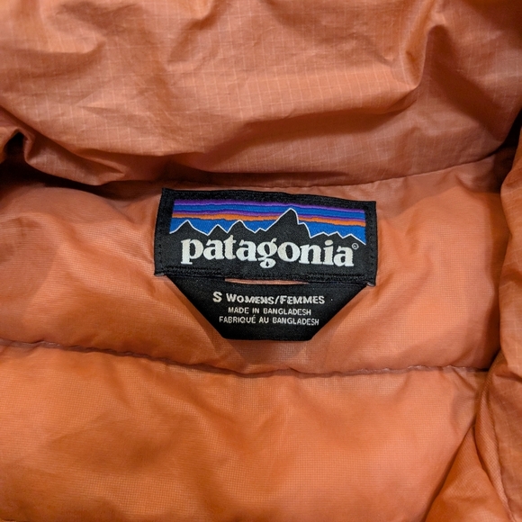 Patagonia Downy Sweater Ful Zip Women's S Coral/Light Orange Flaws - Picture 5 of 10